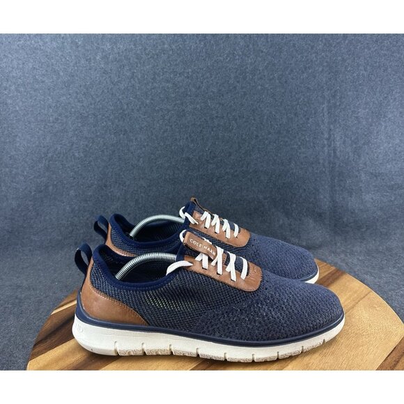 Cole Haan Men's Size 11.5 Generation ZEROGRAND Blue Knit Style C31403 - Picture 1 of 10